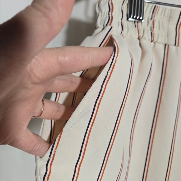 Anthropolgie The Essential Pullon Trouser Stripe Ankle Preppy Coastal Small - Picture 2 of 4